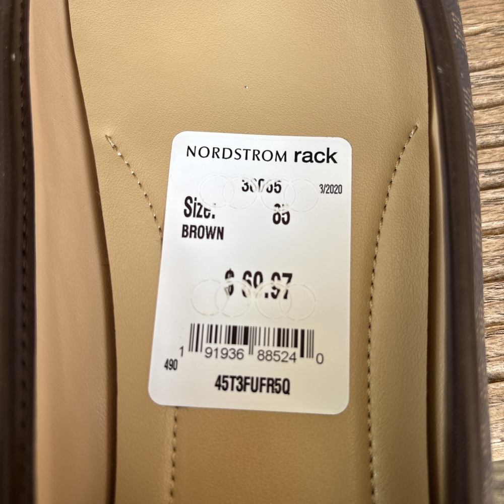 Michael Kors Fulton MK Logo Moccasins Brown Size 8.5 Gold Hardware Flats - Picture 5 of 12